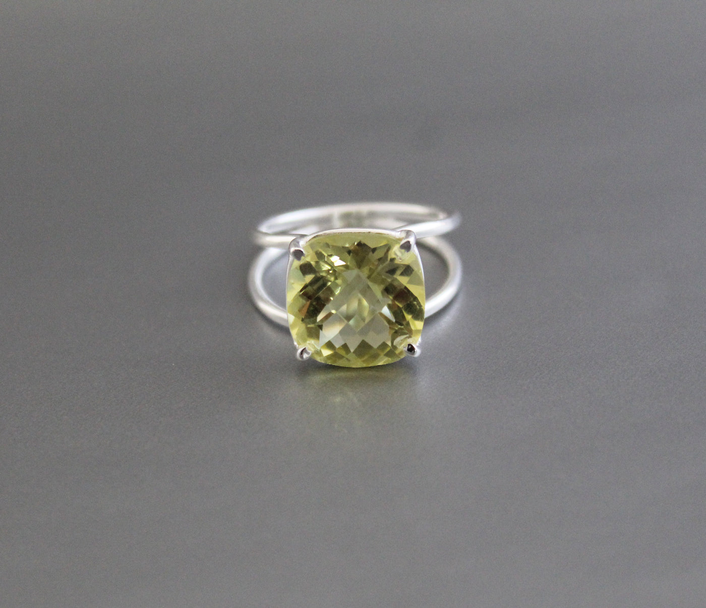 Lemon Quartz Ring, Silver Rings, Rings for Women, Promise Ring, Crystal ring, Silver Jewelry, Gift for Her, Stackable Rings,Bridesmaid Gift