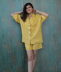 Linen pajama set, Linen top and shorts, Women's linen sleepwear, Linen lounge wear, Sexy pajama, Linen Nightwear, Washed Linen, Bridesmaid