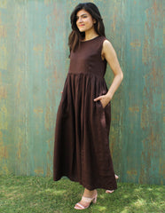 Linen maxi dress