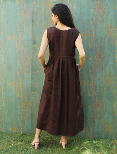 Linen maxi dress