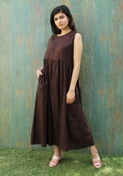 Linen maxi dress