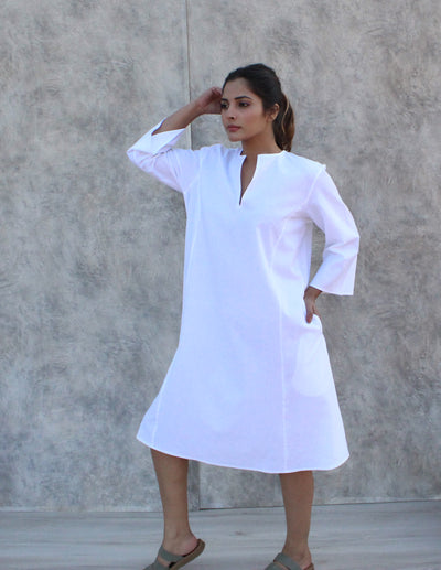 Split Neck Summer Dress PLUS SIZE