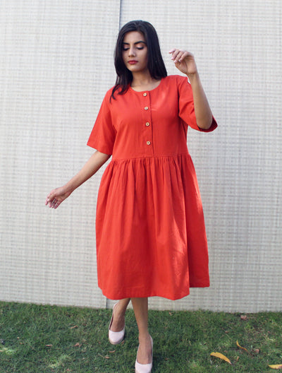 Smocked Midi Dress PLUS SIZE