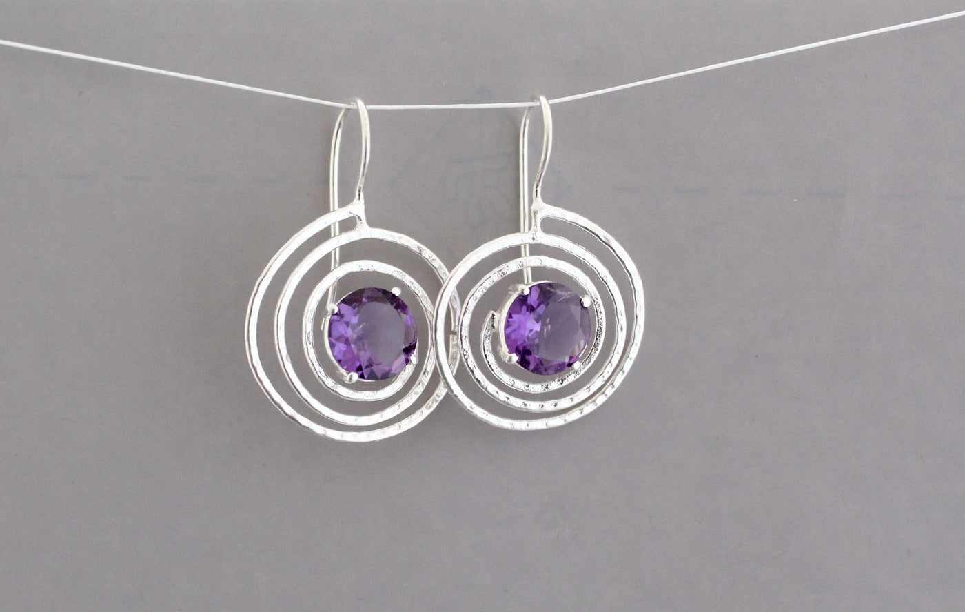 Natural Amethyst Earrings