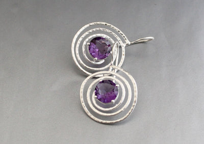 Natural Amethyst Earrings