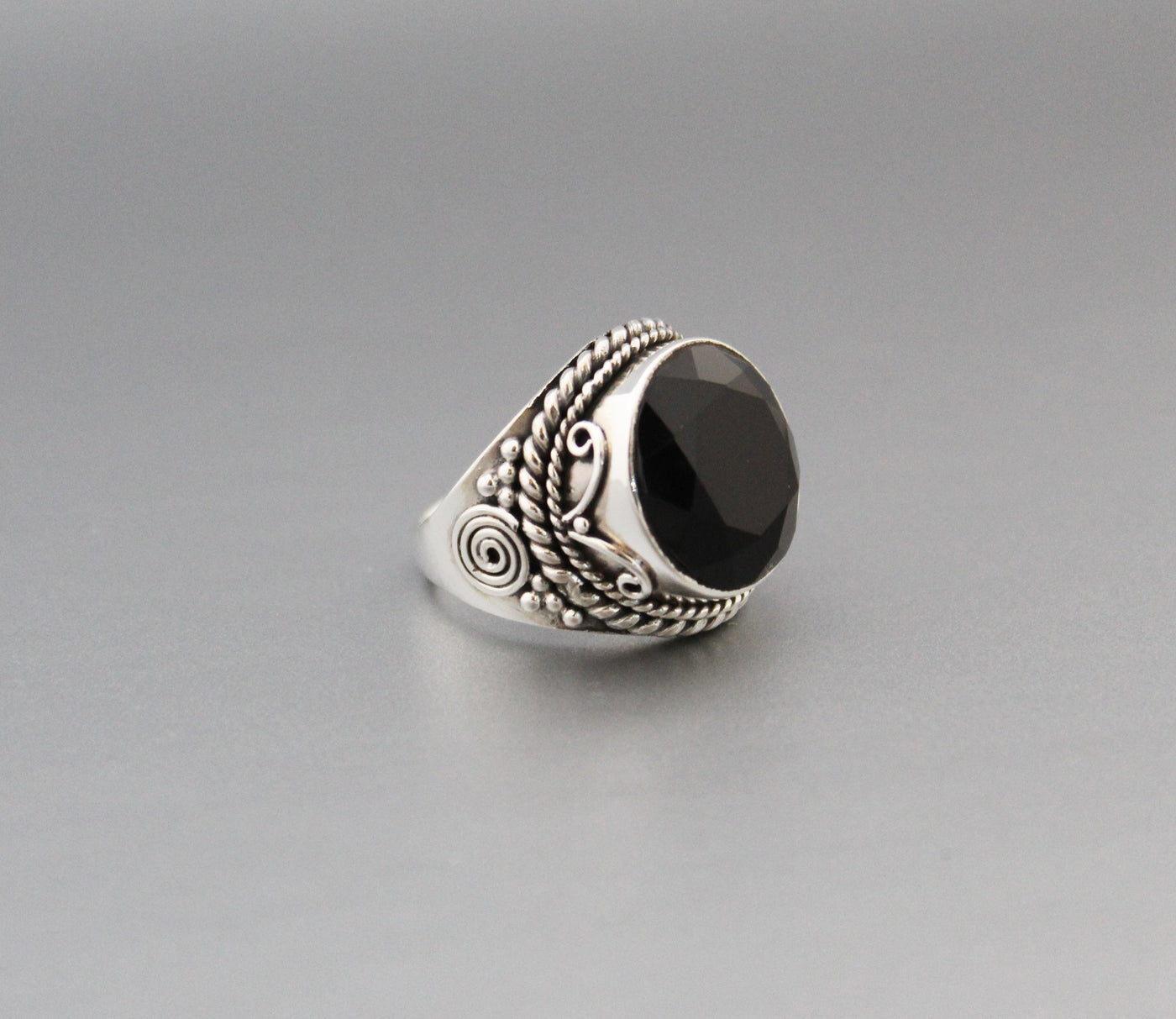 Natural Black Onyx Ring, Handmade ring, 925 Sterling Silver Ring, Black Onyx Designer Ring, Beautiful Handmade Rings, December Birthstone