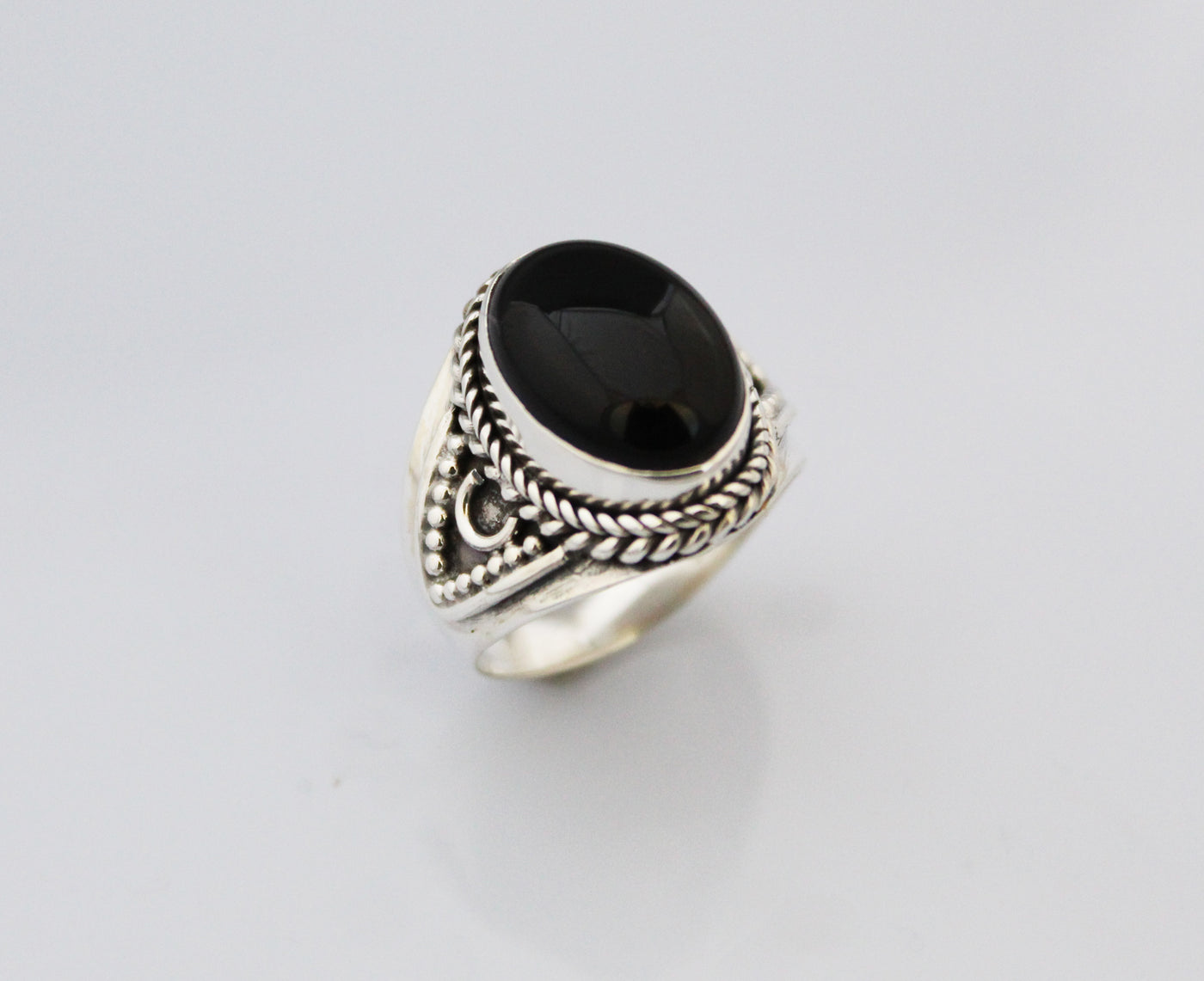 Natural Black Onyx Ring