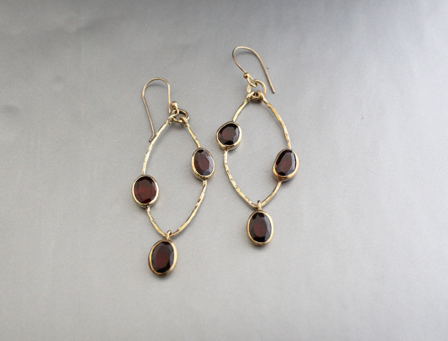 Natural Garnet Earrings 