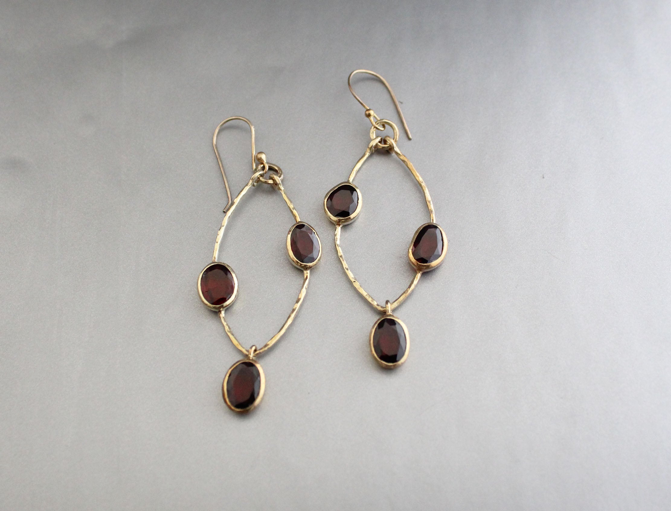 Natural Garnet Earrings 