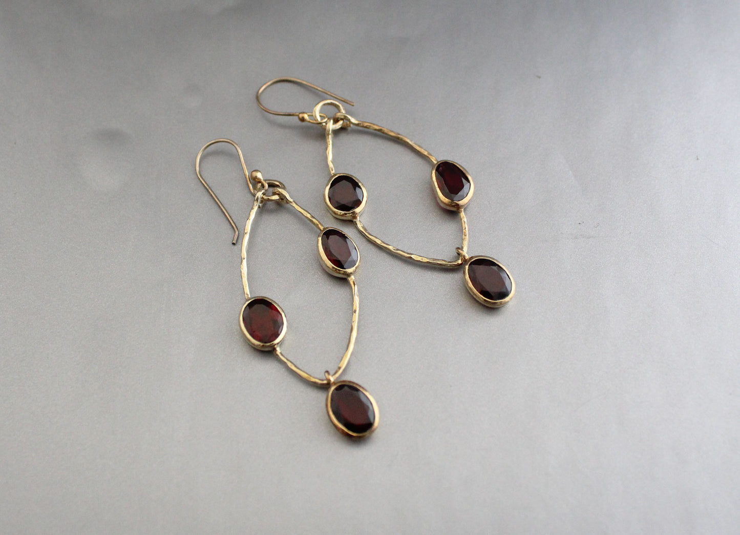 Natural Garnet Earrings 