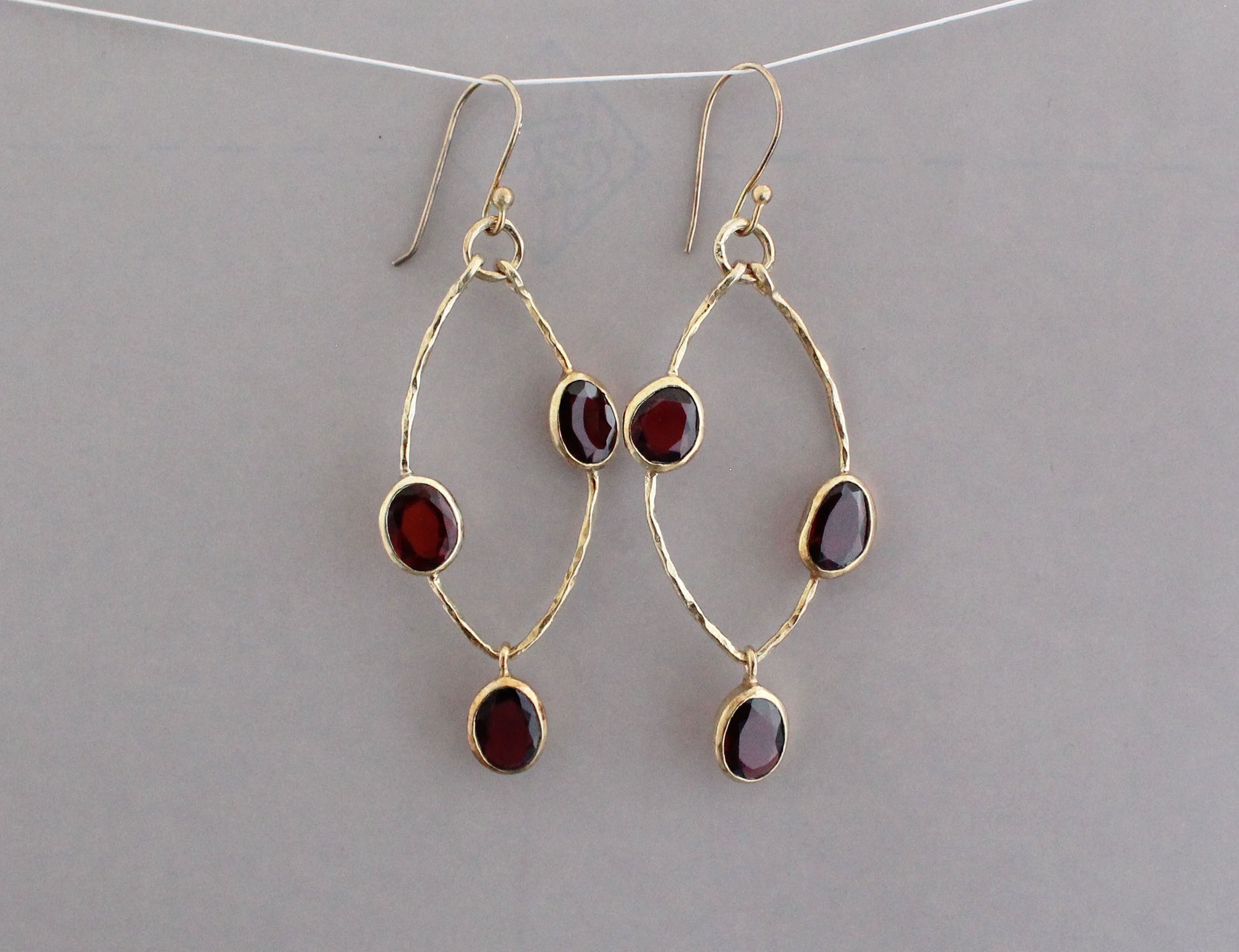 Natural Garnet Earrings 