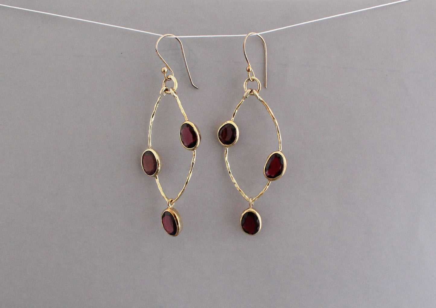 Natural Garnet Earrings 