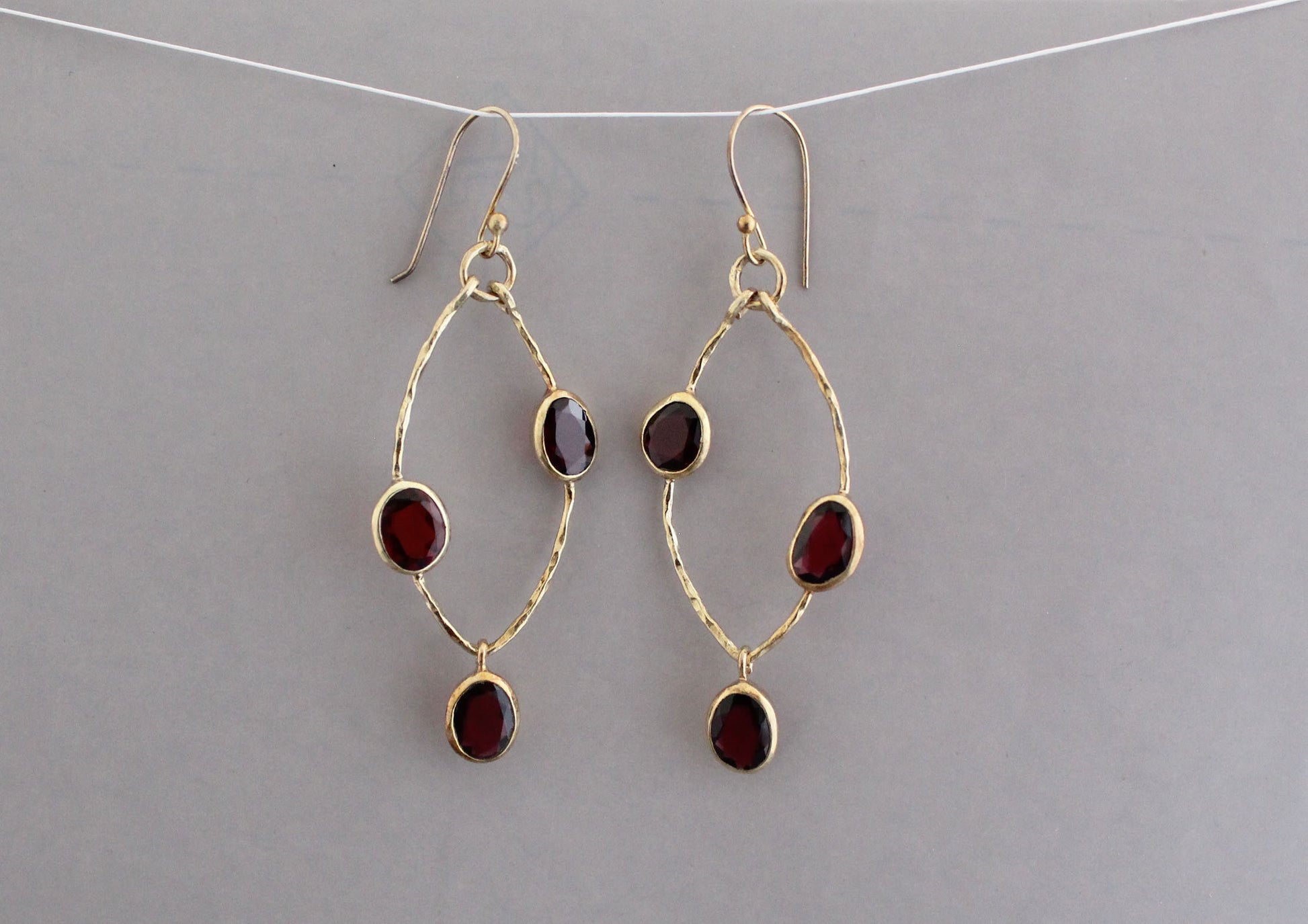 Natural Garnet Earrings 