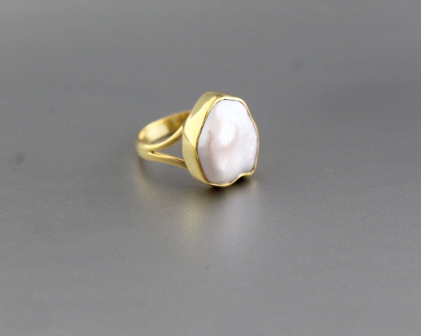 Real Freshwater Pearl Rings for Women,white Big Natural Pearl Ring Silver  plated Rose Shape Pearl Jewelry Birthday Gift Size 5-11 | Wish