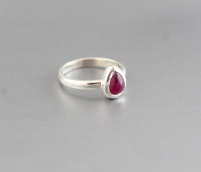 Pear Ruby Ring, Unique Engagement Ring, Solitaire Ring, Teardrop Ring, Natural Ruby, Beautiful Ring, Engagement Ring, Wedding Gifts, Organic