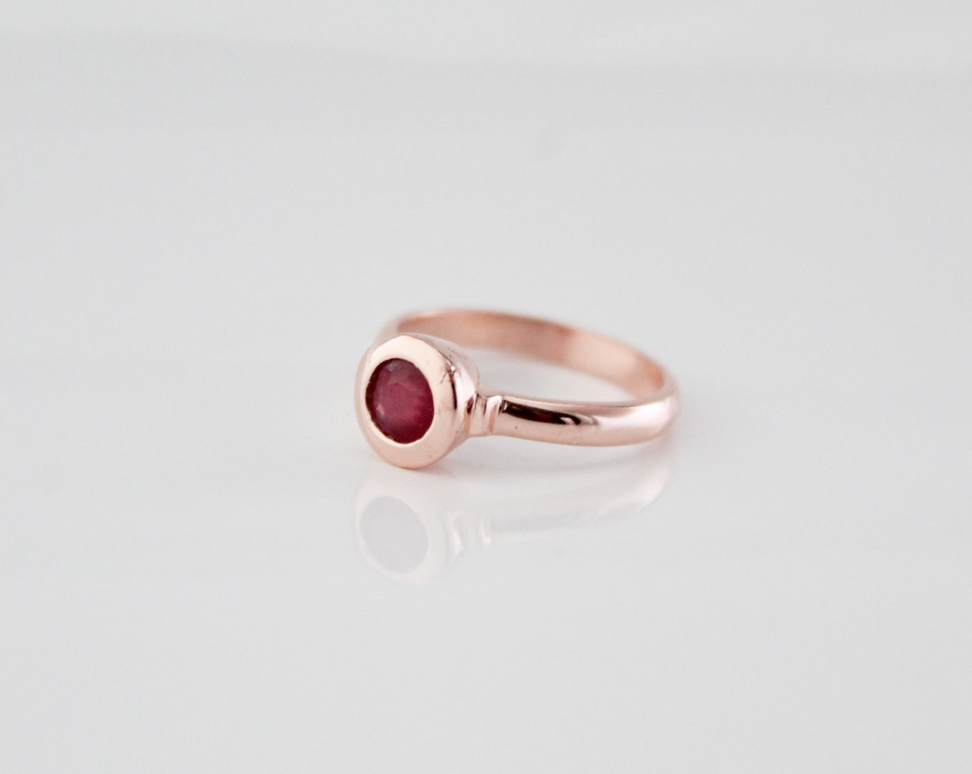 Ruby Ring Solid Silver, 925 Sterling Silver,Bridesmaid Gift, Minimalist Ring, Radiant Ruby Ring in Gold, genuine ruby ring, anniversary gift