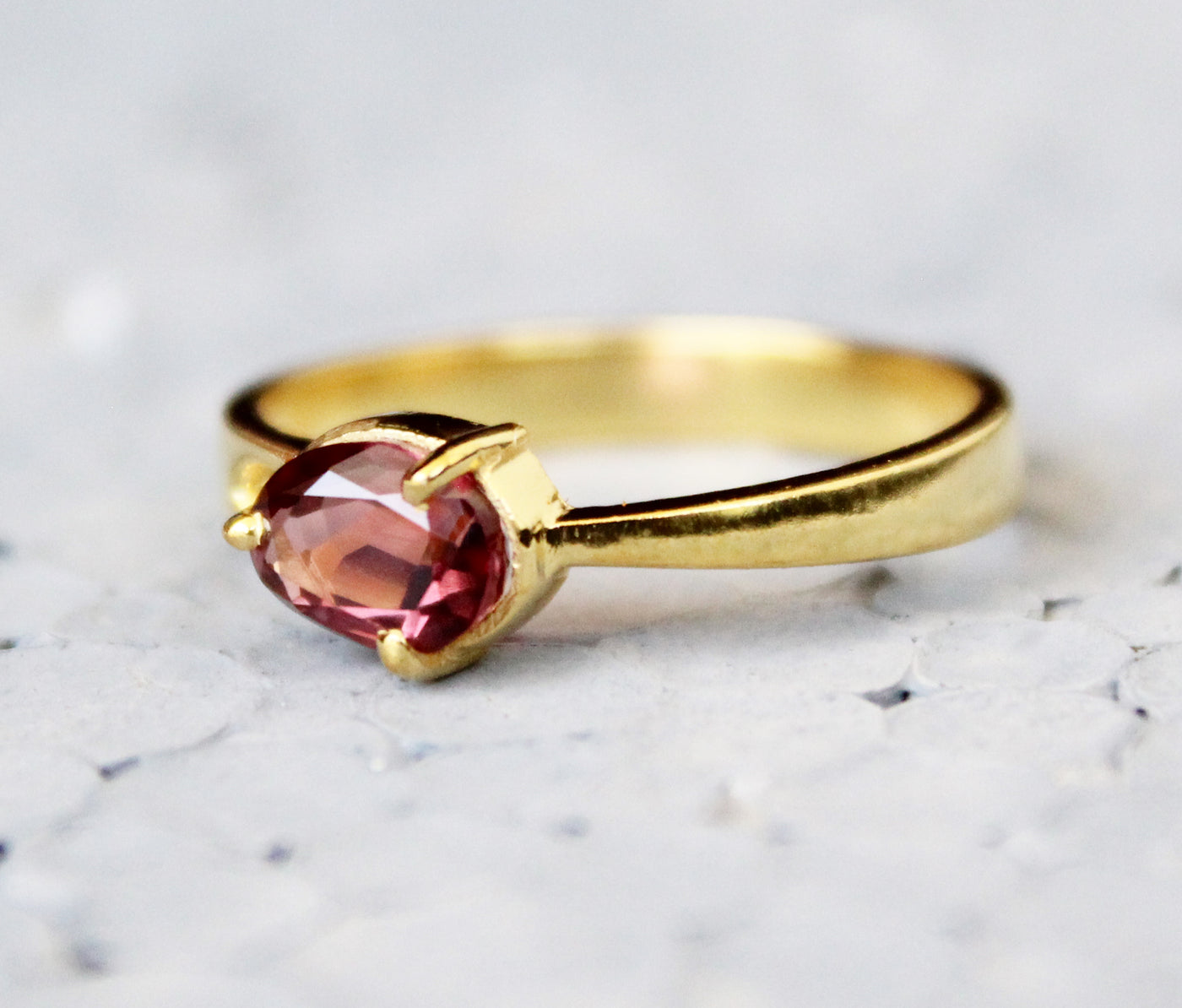 Natural Spinel Ring, August Birthstone, Stacking Rings, Cocktail Ring, Pink Spinel Ring, Gold Filled Rings