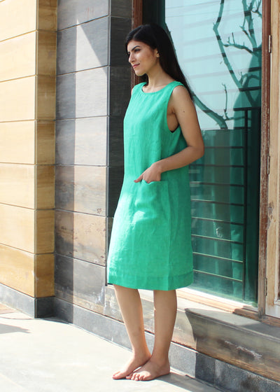 Green Linen Tunic