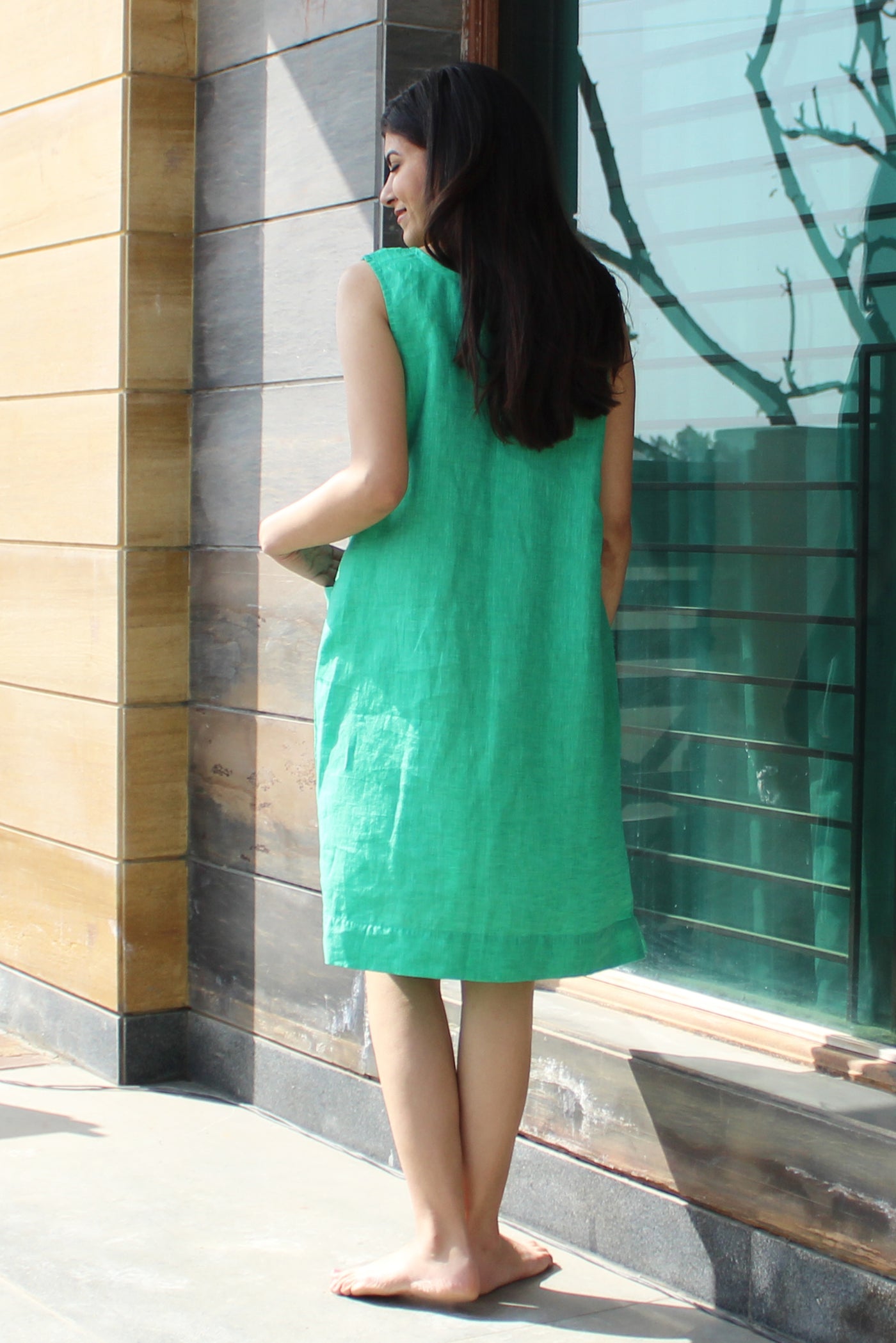 Green Linen Tunic