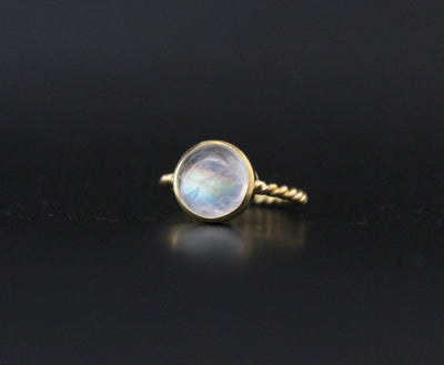 Rainbow Moonstone Ring
