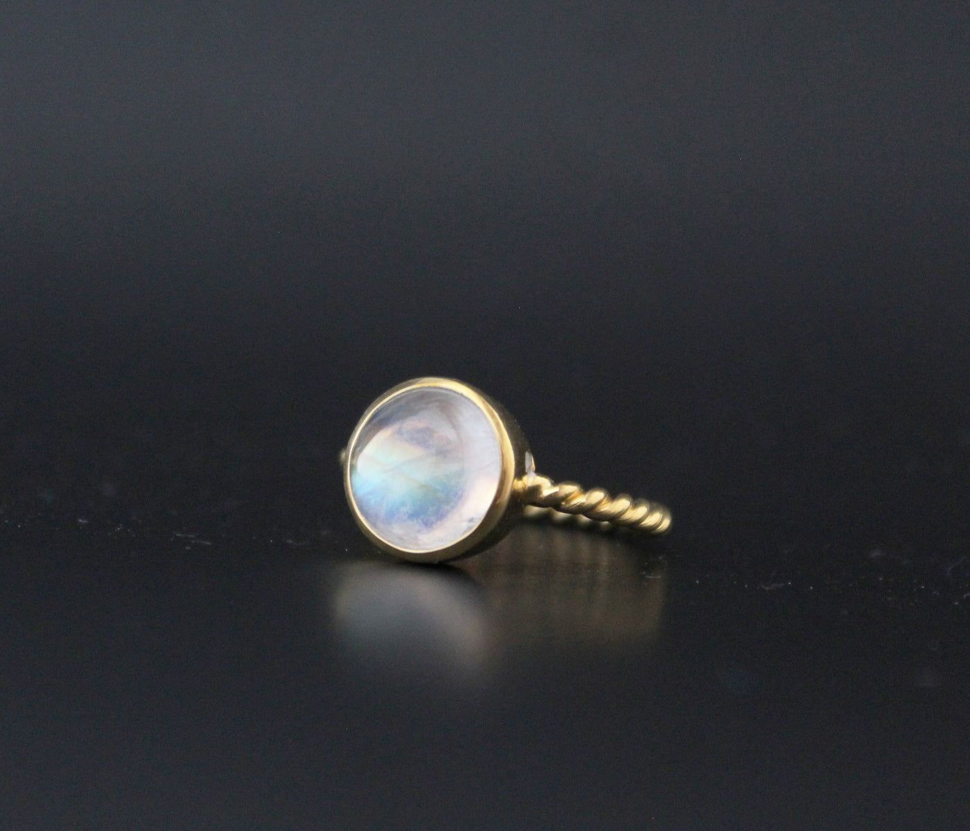 Rainbow Moonstone Ring