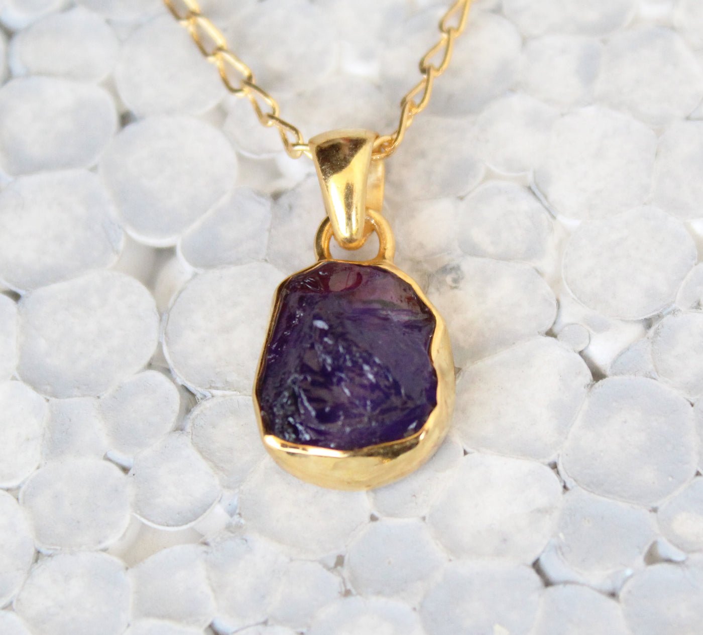 Raw Amethyst Necklace, Crystal Necklace, Bridesmaid Necklace, Gold Filled Raw Necklace, Sterling Silver Necklace, Purple Stone Necklace