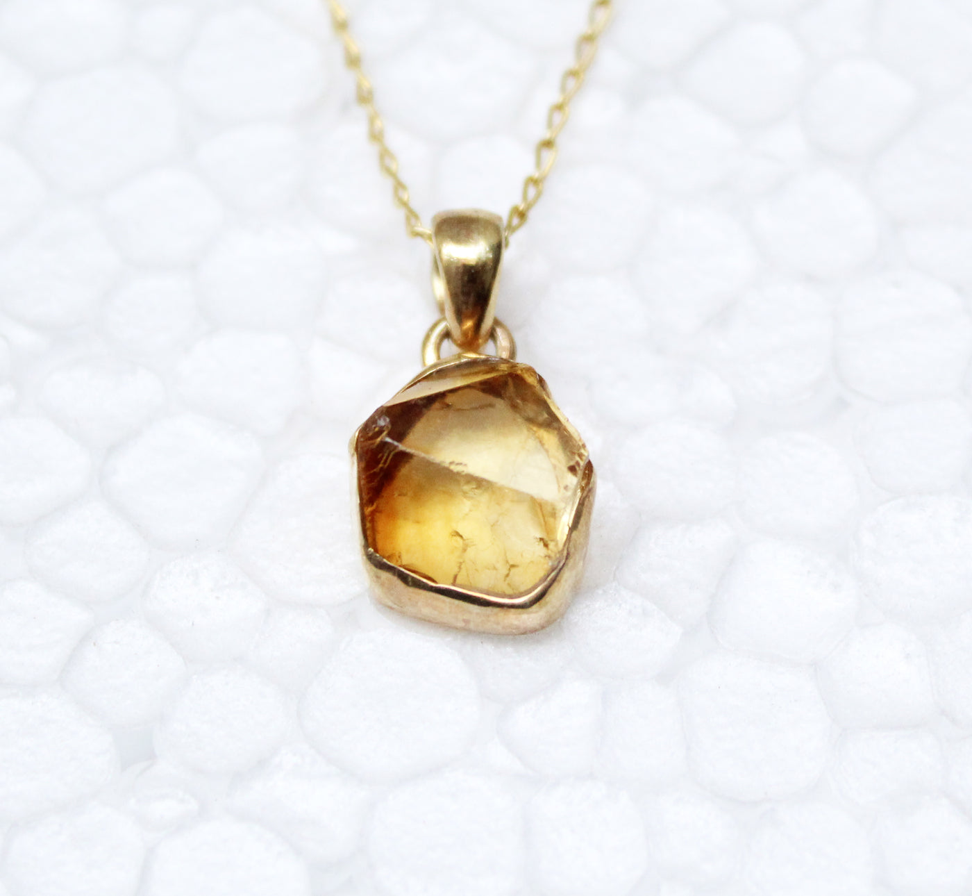 Rough Citrine Pendant, Raw Citrine Necklace, November Birthstone, 925 Sterling Silver, 14k Gold filled Necklace, Yellow Stone Necklace
