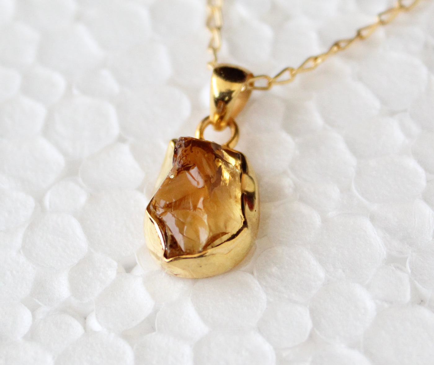 Rough Citrine Pendant, Raw Citrine Necklace, November Birthstone, 925 Sterling Silver, 14k Gold filled Necklace, Yellow Stone Necklace