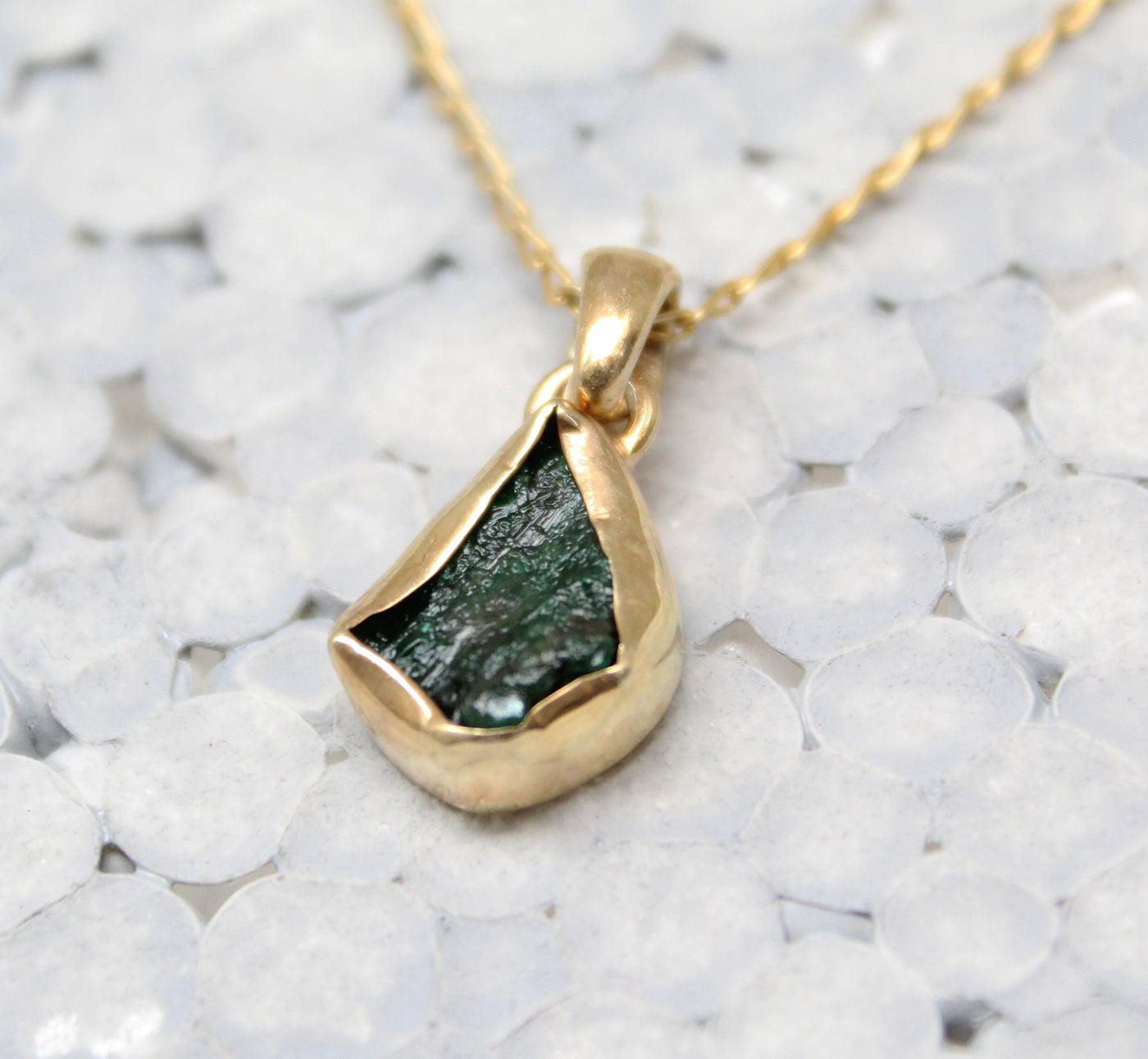 Raw Emerald Necklace, May Birthstone Necklace , Raw Crystal Necklace, Genuine Emerald Pendant, Gold Necklace, Gift For Her, Custom Necklace
