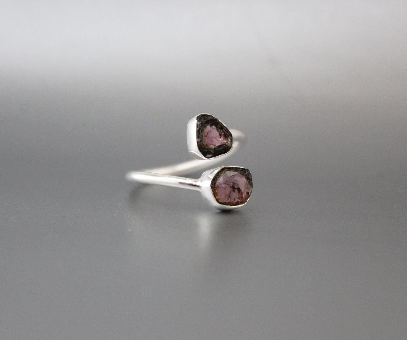 Raw Tourmaline Ring, Natural Tourmaline Ring, Raw Tourmaline Ring, Rough Tourmaline Jewelry, Adjustable Ring, Organic, Statement, Boho