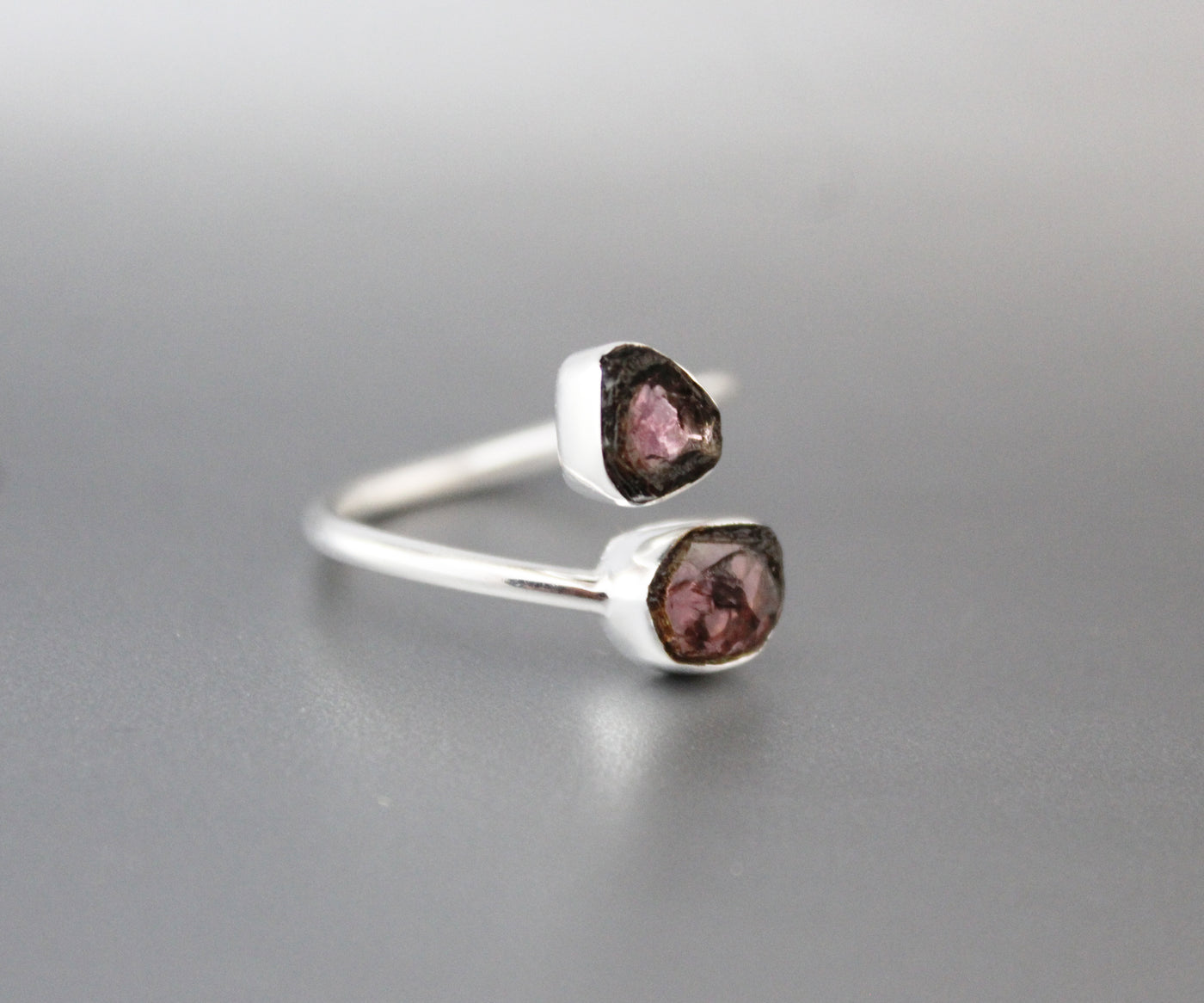 Raw Tourmaline Ring, Natural Tourmaline Ring, Raw Tourmaline Ring, Rough Tourmaline Jewelry, Adjustable Ring, Organic, Statement, Boho