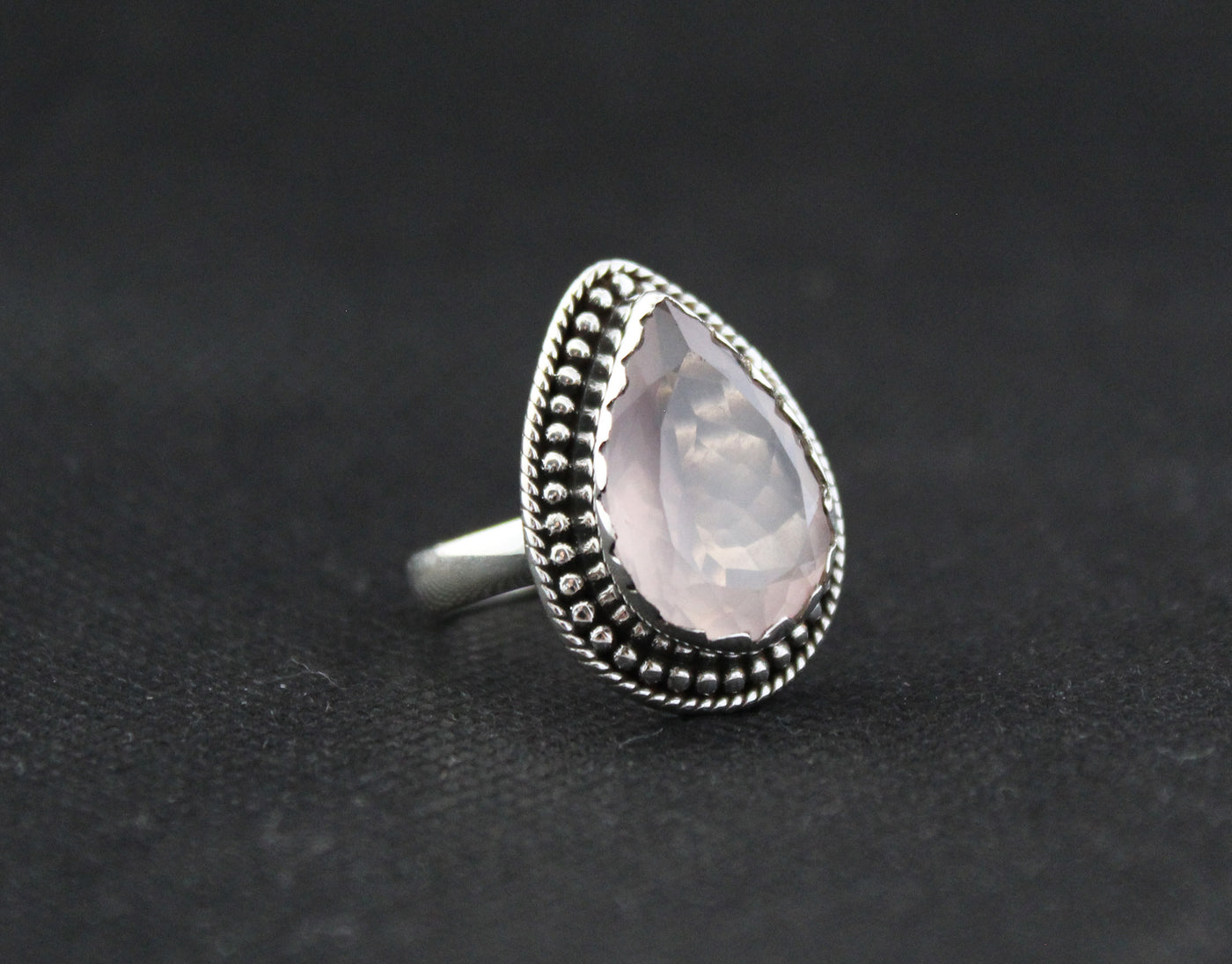 Rose Quartz Ring | Rose Quartz Gemstone Ring | Birthstone Ring | Boho Ring | Personalized Stone Ring |Sterling Silver Ring |Pink Stone Ring