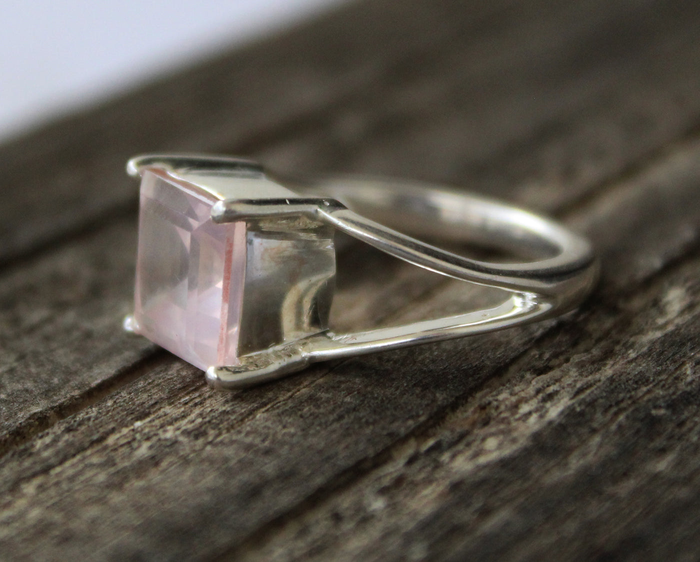 Pink Quartz Ring, Rose Quartz Ring, Pink Gemstone Rings, Sterling Silver Ring, Bohemian,Simple Rings, Handmade Rings, Statement Rings
