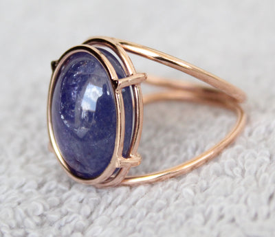 Tanzanite Ring, Rose Gold Filled Ring, Oval anzanite Ring, Silver Tanzanite Ring, Tanzanite Jewelry, Gold Stackable Ring, Awesome Gift idea