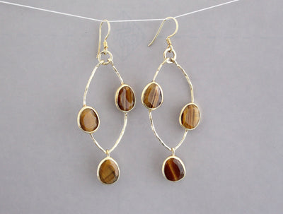 Tigers Eye Earrings 