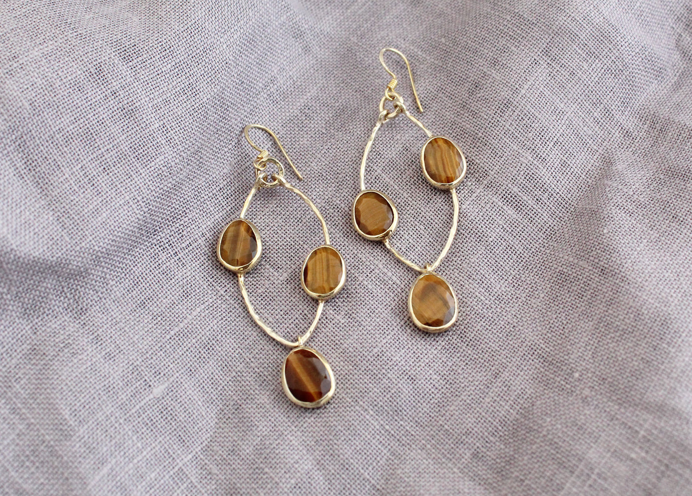 Tigers Eye Earrings 