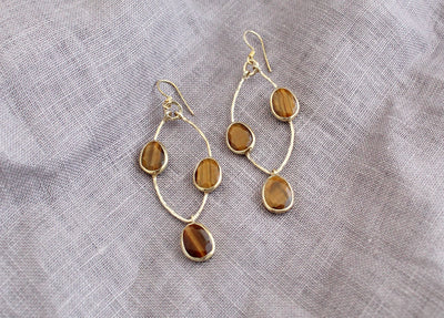 Tigers Eye Earrings 