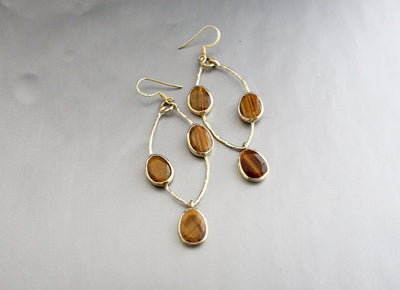 Tigers Eye Earrings 