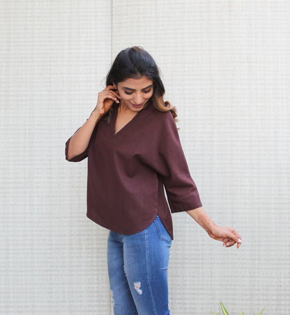 V Neck Relaxed fit Top