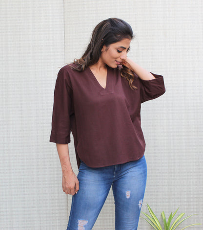 V Neck Relaxed fit Top