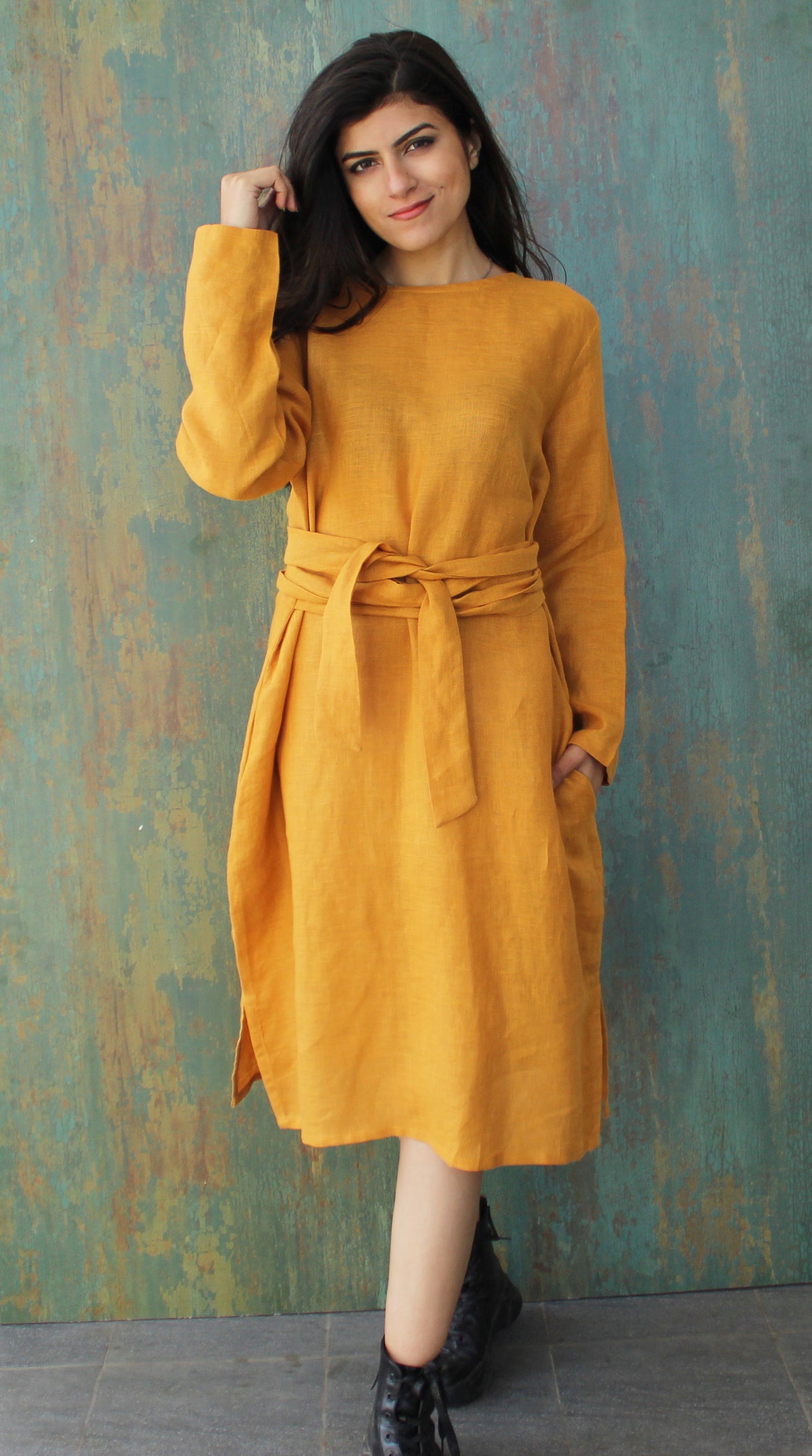 Linen Kimono Dress